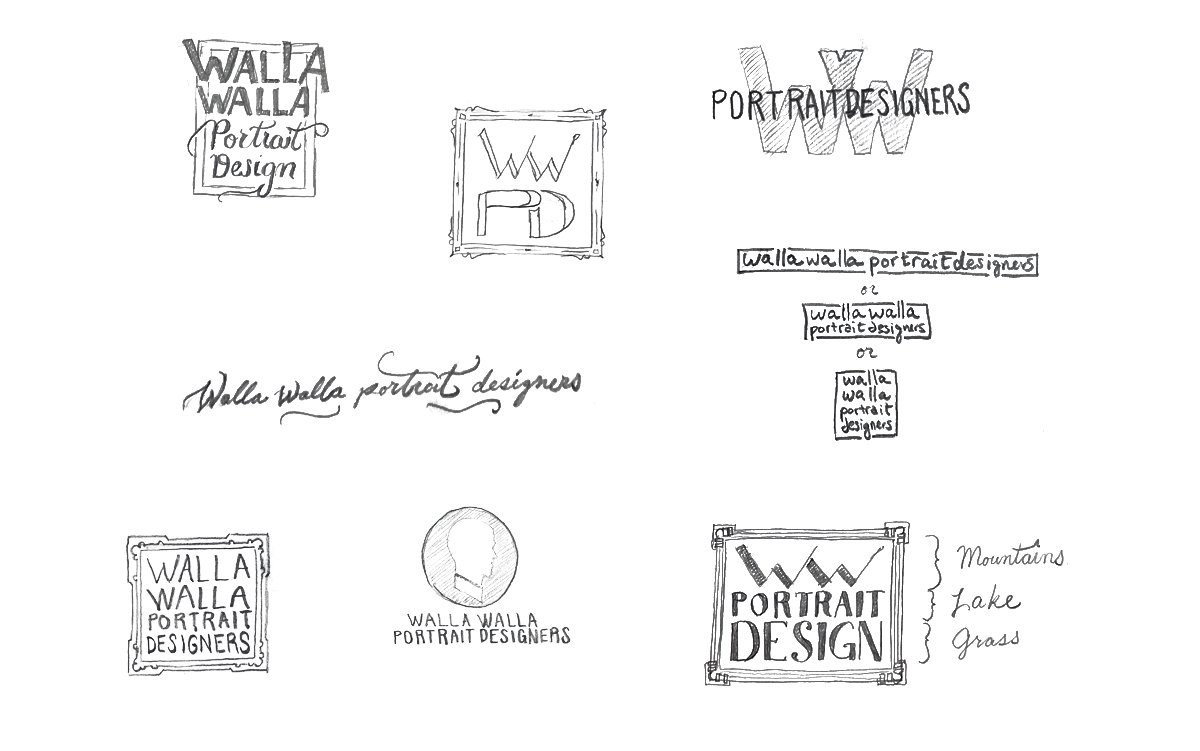 Brand concept sketches