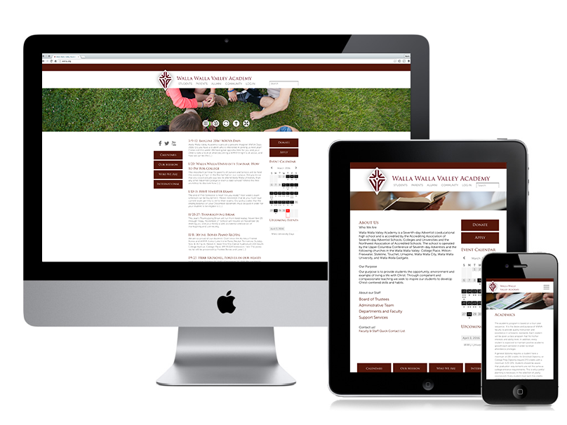 Walla Walla Valley Academy Website